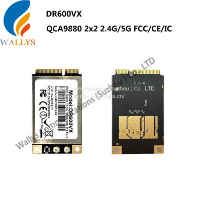 Wallys 5g pci card/DR600VX Quaclomm QCA9880 802.11ac Dual band  2x2 2.4G/5G FCC/CE  Wireless