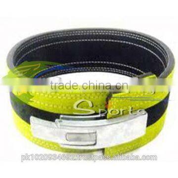 Power weight lifting belt with lever buckle / Leather Weight Lifting Power Belt