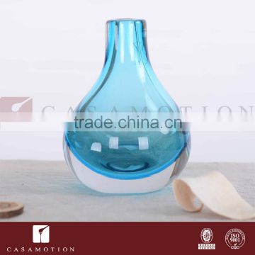 Casamotion Decorative Modern Mini Bud Blue Color Handmade Glass Flower Vase                        
                                                Quality Choice