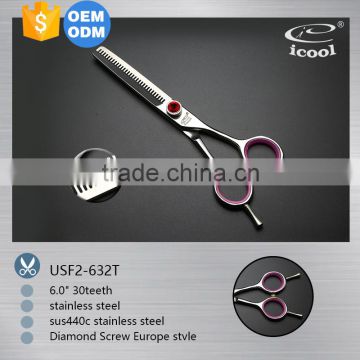 ICOOL USF2-632T professional diamond screw thinning scissors