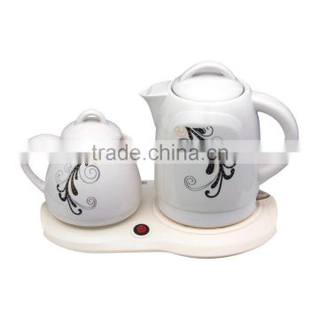 2015 hot sale color printing 1.7L ceramic tea pot kettle customized design accept