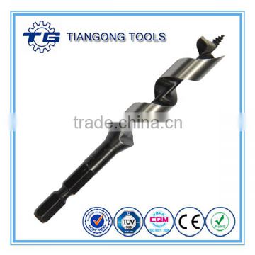 High carbon steel solid center flute wood auger drill
