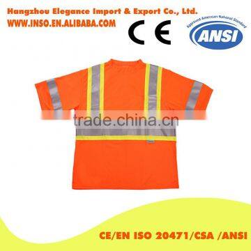 high quality safety reflective t-shirt 100% cotton shirt