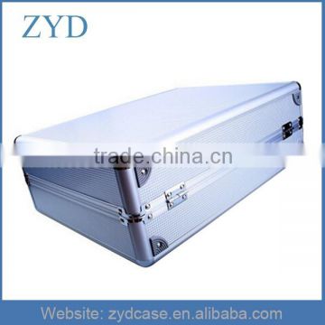 Large capacity aluminum watch case/box/organizer/showcase/display/holder with pillow, silver aluminum watch box ZYD-BX92721