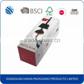 Cheap price cardboard paper red wine bottle gift box