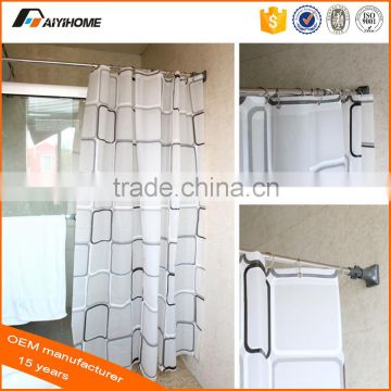 Metal Telescopic Extension Shower curtain rod for Bathroom OEM available