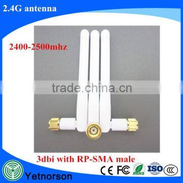 Wholesale 2.4G antenna 3DBI Omni Wireless WIFI antenna RP-SMA connector