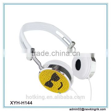 Fashion diamond made in China headphone for best stereo headphone