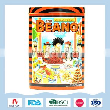 Oval nuts tin box for packaging with customized pictures