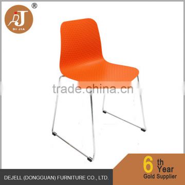 Cheap Dining Room Furniture Leisure Plastic Chair with Chrome Legs