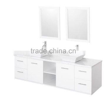 wall-hung wood bathroom vanity