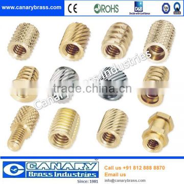 Different types of brass m4 steel thread insert