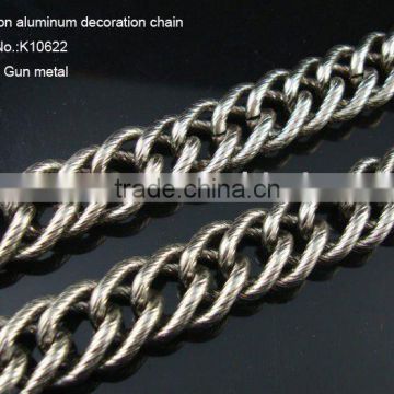 gunmetal color chain for clothing decoration
