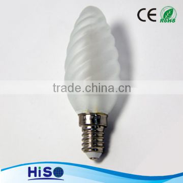 dimmable led candle light with icecream shape c35 3w e14