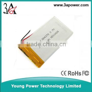 Promotional lithium polymer battery 3.7v 1200mAh 384270