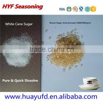 OEM Quick Dissolve Coffee Sugar crystal and gold in Packet packaging Sugar for Instant coffee