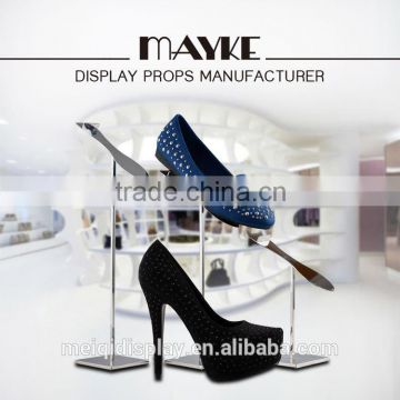 Hot saling stanless steel lady shoes Display rack stand for shop advertyising promotion