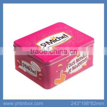 rectangular metal tin box for cookie