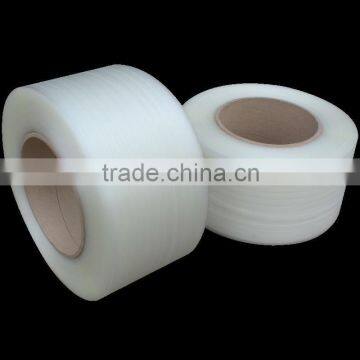 white pp strapping band designed for hand use or machine use