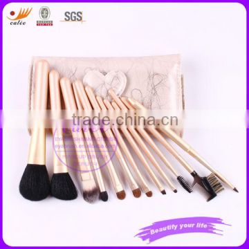 popular 12pcs Top quality makeup brush set with heartshaped pouch