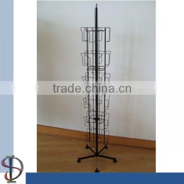 Greating Cards Wire Pocket Spinnr Floor Display Stand