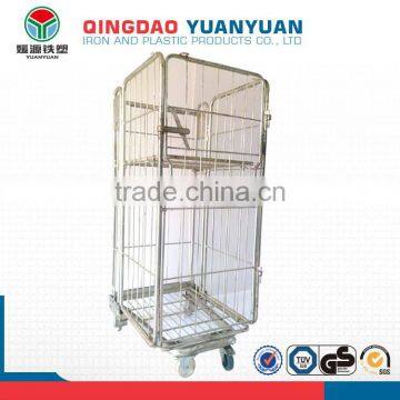 Hot selling collapsible pallet box, metal pallet storage cages, welded wire mesh box storage cage