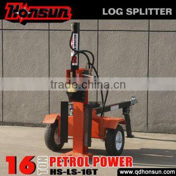 Honda GX200 gasoline powered China cheap hydraulic used 16 ton wood splitter