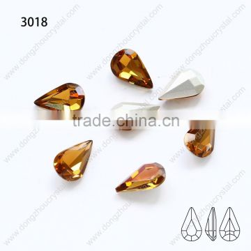 Best quality water drop crystal fancy stone used in dress making/jewelry making