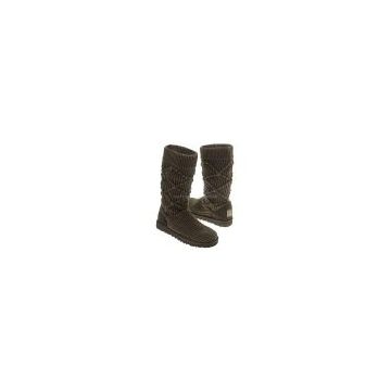 USD-70 Women's Classic Argyle Knit Chocolate Boot