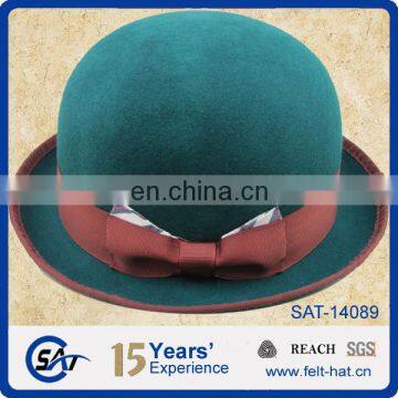 Ladies elegant bowler hat with nice trim