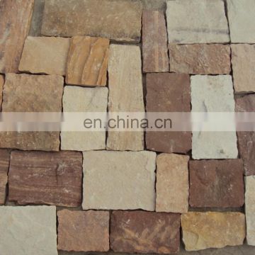 Red color sandstone natural stone piece