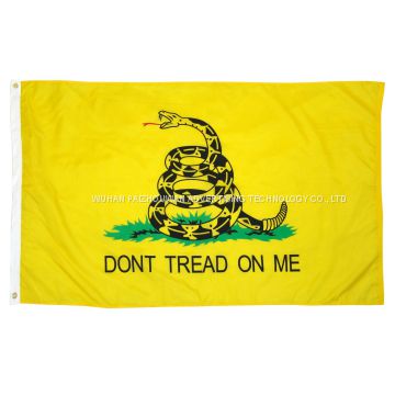 Wholesale 3x5 Ft Gadsden DONT TREAD ON ME Yellow Snake Polyester Flag