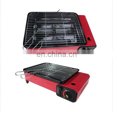 ODM/OEM cool rolled steel and mini BBQ portable camping gas bbq with gas grill