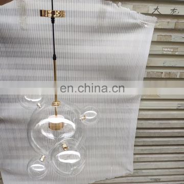 Modern Clear Glass Bubble Lamp Chandelier For Home Decor Fixture Clear Glass Ball Pendant Lamp