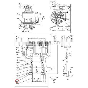 FOMI KSC0214 CX290 CX300C CX330 CX350 CX370C CX380C CX800 CX290B CX300B CX350B CX360B Spacer