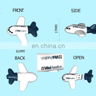 Bulk Buy Custom Airplane Shape 16GB PVC USB Stick