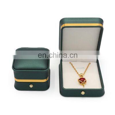 High-end luxury design custom logo travel jewelry box PU gift box pendent box(mini)