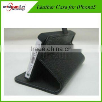TOP Hot selling Litchi leather case for iPhone 5