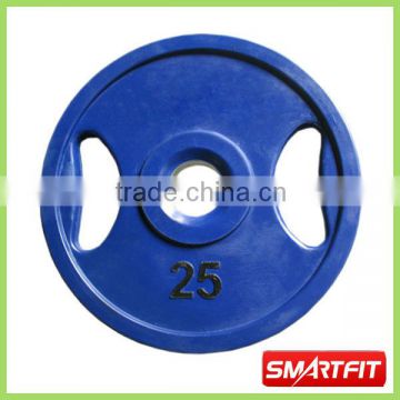 25 kg blue colored Rubber Plate with handle grip silicon plate with inner metal ring