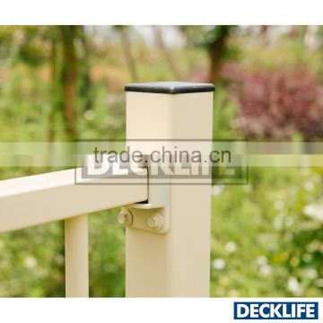 Aluminum Fence Post Fencing Post With Base Plated Cream Color 1600mm