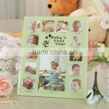 Beautiful modern 12 month baby photo picture display frame