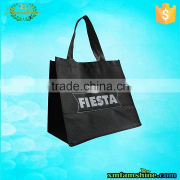 eco friendly promotion nonwoven black shopping bag