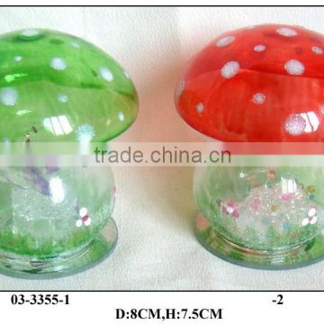 beautiful easter glass gift mushroom shape