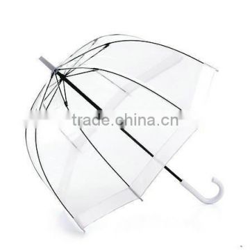 Brand safety open Fashion Clear/Transparent Dome PVC Umbrella From Factory ailbaba honsen