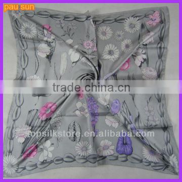 100% pure twill silk scarf 2013 90x90