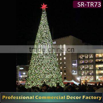 Customize 5m 6m 8m 9m 12m 15m outdoor large giant LED christmas tree for shopping plaza