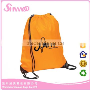 Coulorful customized polyester drawstring bag / shoes bag /backpack for sports
