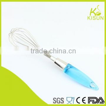 wholesale silicone egg mixer with blue abs handle