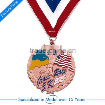 Factory sales custom American 5K running souvenir medal