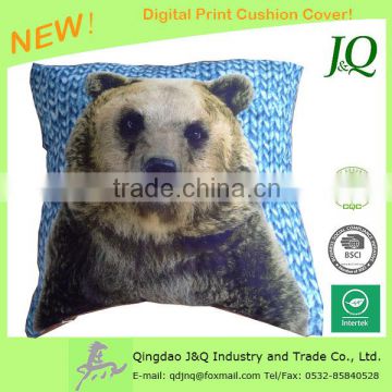 Photo Printed Bear Square Cushion Covers